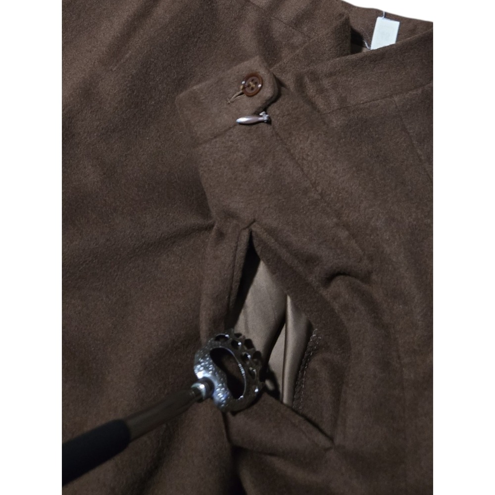 Burberrys Vintage Brown Pencil Skirt Made in Italy IT 48 US 12 Wool Side Zip - Picture 6 of 9